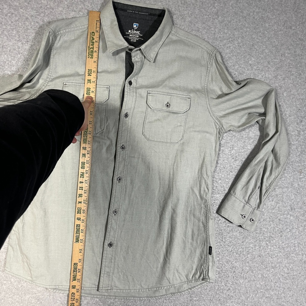 Kuhl Shirt Mens Medium Gray Descendr Flannel Long Sleeve Button Up Hike Outdoor - Picture 3 of 12